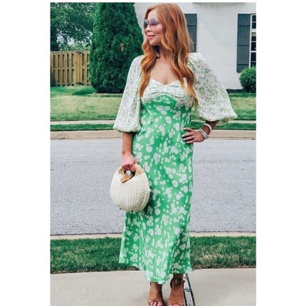 RIXO x TARGET Daisy Long Sleeve Swing Dress (limited edition) Sz‎ 8 Green